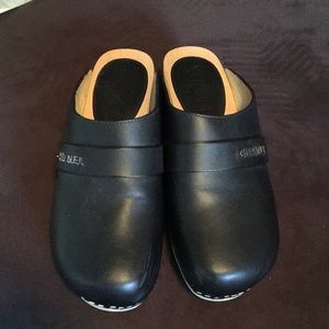 Cute black Chanel clogs